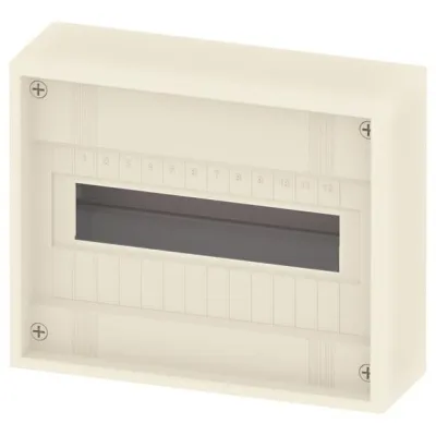 Siemens Kleinverteiler Aufputz SIMBOX XL 8GB5012-0KM | 1-reihig 12TE | IP30 | Kunststoff | geschlossen | weiß RAL9010