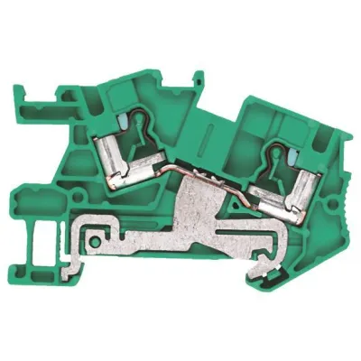 Siemens Schutzleiter-Reihenklemme 8WH6001-0CG07 | PE Durchgangsklemme 4mm² | Hutschiene TH35 | 1 Etage | grün-gelb