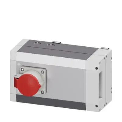 Siemens Abgangskasten BD01-AK2X/CEE165S14 | 5-polig CEE 16A | IP54 | 400V | 3x D01 Sicherung | grau RAL 7035
