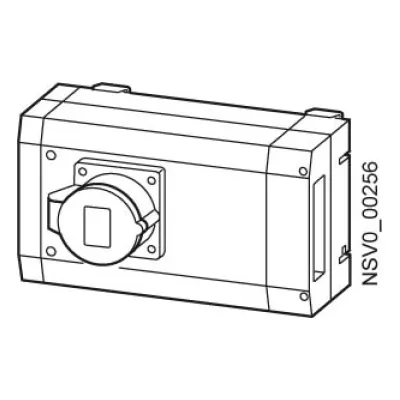 Siemens Abgangskasten BD01-AK2X/CEE165S14 | 5-polig CEE 16A | IP54 | 400V | 3x D01 Sicherung | grau RAL 7035