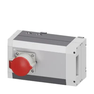 Siemens Abgangskasten BD01-AK2X/CEE325S18 BVP:034281 | 5-polig CEE-Steckdose 32A 400V IP54 | 3x1-pol. D02 | grau RAL7035