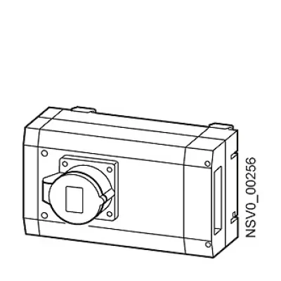 Siemens Abgangskasten BD01-AK2X/CEE325S18 BVP:034281 | 5-polig CEE-Steckdose 32A 400V IP54 | 3x1-pol. D02 | grau RAL7035