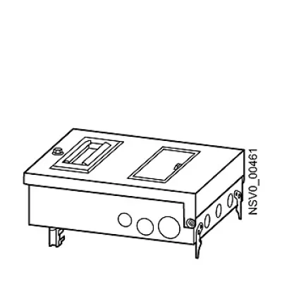 Siemens Abgangskasten BD2-AK2M2/F BVP:203252 | 5-polig | 63A | IP54 | Leitungseinführung | grau RAL7035 | 320x205x160mm