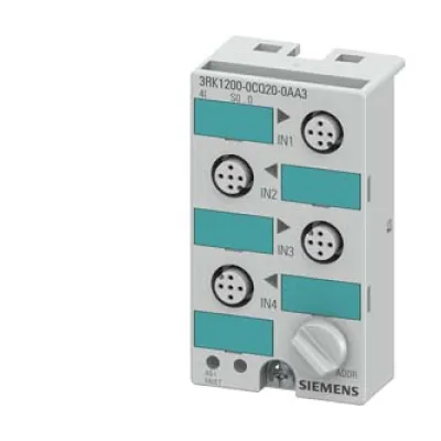 Siemens AS-Interface Kompaktmodul K45 3RK1200-0CQ20-0AA3 | Digital | 4 Eingänge | IP67 | PNP | 200mA | M12-Buchse