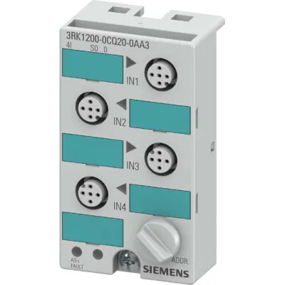 Siemens AS-Interface Kompaktmodul K45 3RK1200-0CQ20-0AA3 | Digital | 4 Eingänge | IP67 | PNP | 200mA | M12-Buchse