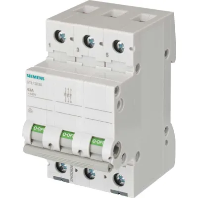 Siemens Ausschalter 5TL1392-0 | 3-polig | 125A | 440V AC | Lasttrennschalter | Hutschiene | Schaltstellungsanzeige