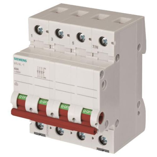 Bild: Siemens Ausschalter 5TL1691-1 100A 3polig+N mit rotem Griff