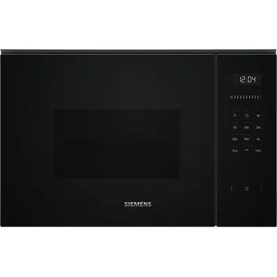 Siemens Einbau-Mikrowelle BE555LMB1 | 25 l | 900 W Mikrowelle | 1200 W Grill | 5 Stufen | Edelstahl-Garraum | Schwarz (B-Ware)