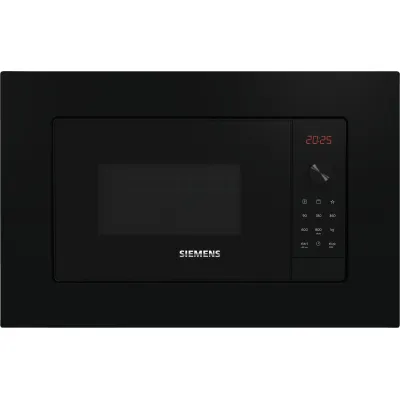 Siemens Einbau-Mikrowelle BE623LMB3 | Mikrowelle mit Grill 800W 20l | Automatikprogramme | humidClean | Schwarz