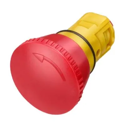 Siemens NOT-HALT-Pilzdrucktaster 3SB2000-1AC01 | 16mm rund IP65 | Drehentriegelung | Kunststoff | rot