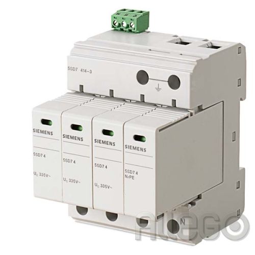 Bild: Siemens Blitzstromableiter T1/T2 UN 240/400V, UC 3 5SD7414-3