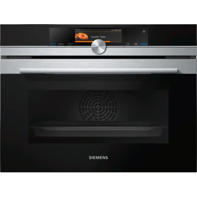 Siemens Kompaktdampfbackofen CS658GRS7 | IQ700 | 15 Heizarten | Dampfgarer | 47l | Edelstahl | A+ | Home Connect