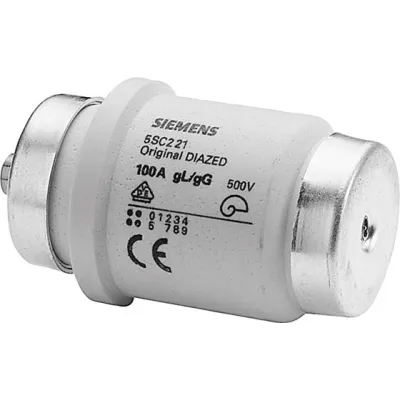 Siemens DIAZED-Sicherungseinsatz 5SC211 | 80A | DIVH | 500V | gL/gG | R1 1/4" | Leitungsschutz | silber | Kunststoff