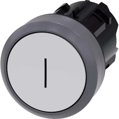 Siemens Drucktaster 3SU1030-0AB60-0AC0 | SIRIUS ACT | 22mm | rund | Metall Frontring | weiß | IP68 | tastend