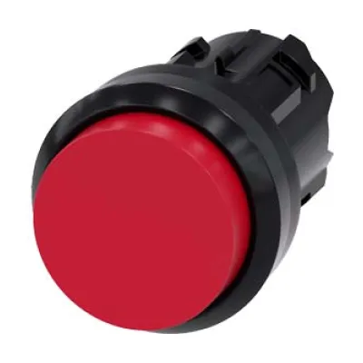 Siemens Drucktaster 3SU1000-0BB20-0AA0 | rund | 22 mm | Kunststoff | rot | hoch | tastend | Frontring schwarz
