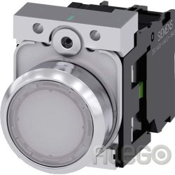 Siemens Drucktaster 22mm, rund, weiß 3SU1152-0AB60-1BA0