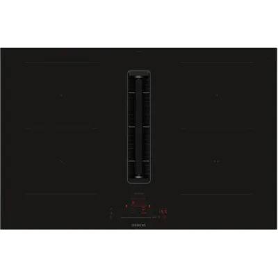Siemens Kochfeld mit Dunstabzug ED877HQ26E | Induktion 80 cm | Home Connect | Kombi-Zone | touchSlider | schwarz