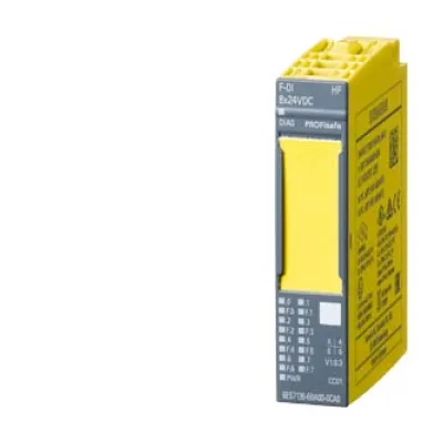 Siemens Digital Eingangsmodul 6ES7136-6BA01-0CA0 SIMATIC ET 200SP | F-DI 8x 24VDC HF | SIL3 PL e | IP20 | Profisafe