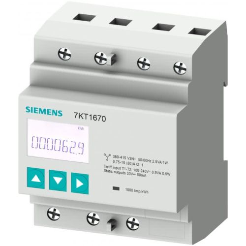 Bild: Siemens Energiezähler 7KT1666-0EE01-0EE0 3x80A MID geeicht MOD-Bus