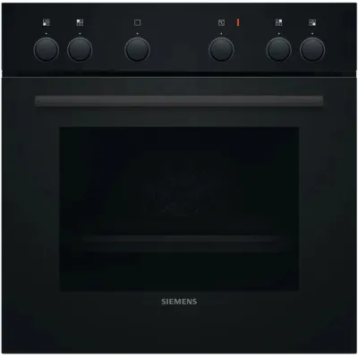 Siemens Einbau-Herd-Set EQ110KA3BB | Glaskeramik-Kochfeld 60cm | 3D Heißluft | Teleskopauszug | Edelstahl Schwarz