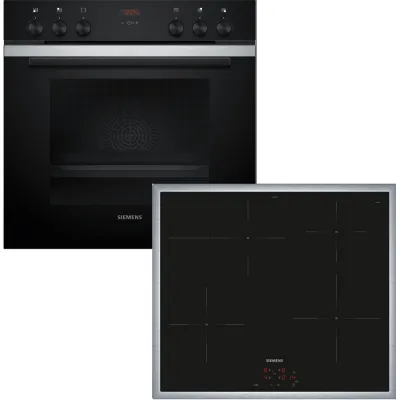 Siemens Einbau-Herdset EQ212IS21B HE213ABS4+EI645CFB6E Induktion | 60 cm | iQ300 | A+ | 4 Kochzonen | Edelstahl