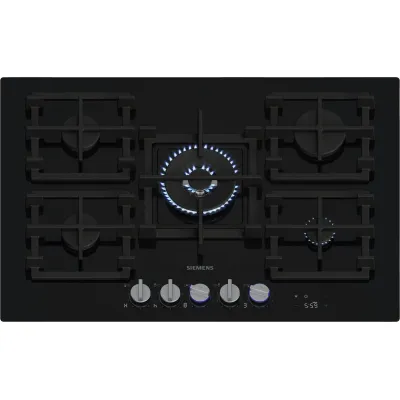 Siemens Gas-Kochfeld ER7A6RH40 iQ700 | 70 cm autark | 5 Brenner Dual-Wok | stepFlame | Home Connect | Hartglas schwarz