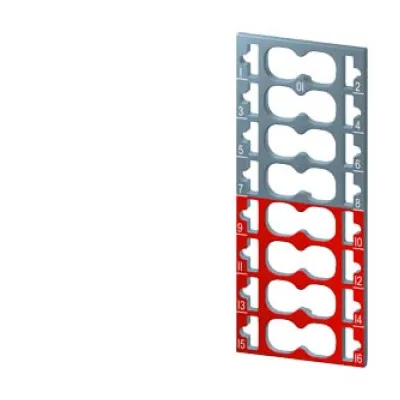 Siemens Farbkodierschilder ET 200SP 6ES7193-6CP01-2MA0 | 10 Stück | für Peripheriemodule | CC01 | grau/rot