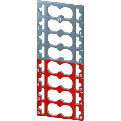 Siemens Farbkodierschilder ET 200SP 6ES7193-6CP01-2MA0 | 10 Stück | für Peripheriemodule | CC01 | grau/rot