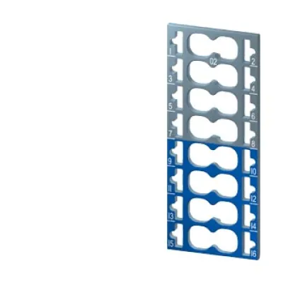 Siemens Farbkodierschilder 6ES7193-6CP02-2MA0 | SIMATIC ET 200SP Zubehör | 10 Stück | Push-In Klemmen | Grau & Blau