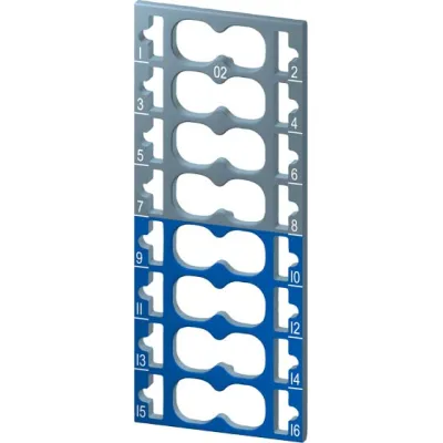 Siemens Farbkodierschilder 6ES7193-6CP02-2MA0 | SIMATIC ET 200SP Zubehör | 10 Stück | Push-In Klemmen | Grau & Blau