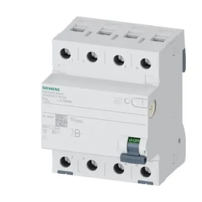 Siemens FI-Schutzschalter 5SV3346-4KK14 | Typ B+ | 4-polig | 63A | 30mA | 400V | kurzzeitverzögert | DIN-Schiene | IP20