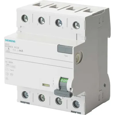 SIEMENS FI-Schutzschalter 5SV3342-6KK12 | Typ A | 4-polig | 25A | 30mA | 400V AC | SIGRES | Hutschiene | IP20