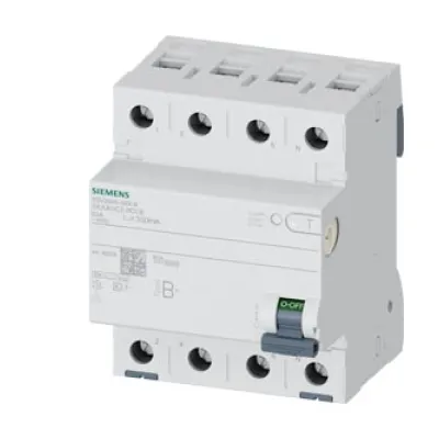 Siemens FI-Schutzschalter 5SV3646-4KK14 | Typ B+ | 4-polig | 63A | 300mA | 400V AC | DIN-Schiene | IP20