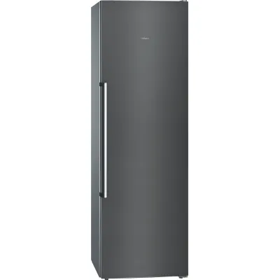 Siemens Standgefrierschrank GS36NAXEP iQ500 | NoFrost | 242l | BigBox | LED-Beleuchtung | EEK E | blackSteel 186x60x65cm