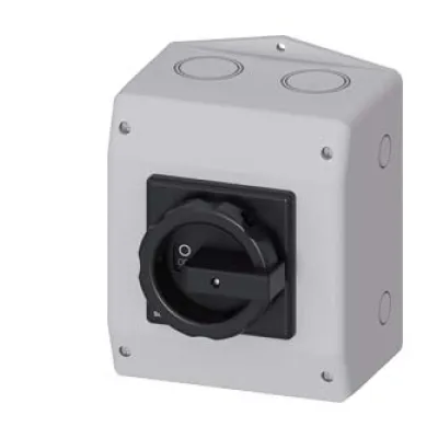 SIEMENS Hauptschalter 3LD2565-1TC51 | 63A | 4-polig | IP65 | Einbaugerät | verriegelbar | schwarz