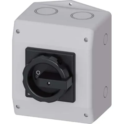 SIEMENS Hauptschalter 3LD2565-1TC51 | 63A | 4-polig | IP65 | Einbaugerät | verriegelbar | schwarz