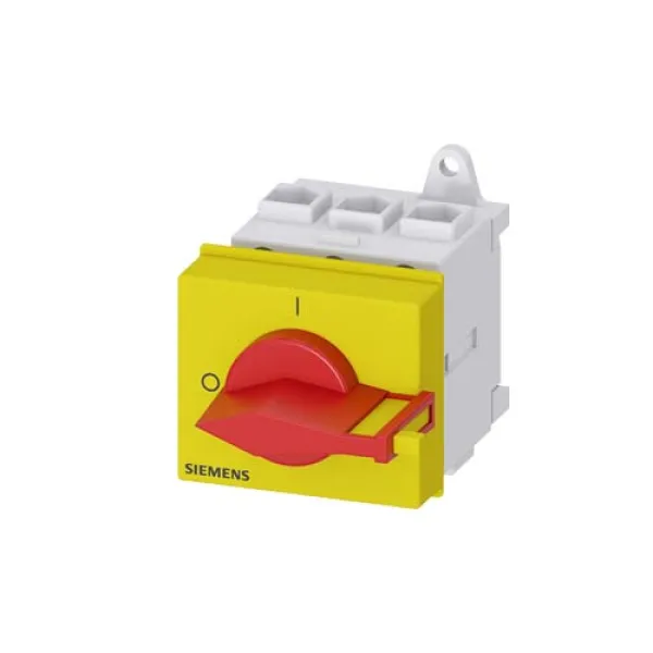 Siemens Haupt-/Not-Aus-Schalter 3LD2230-0TK13 | 3-polig 32A | 11,5kW 400V | Verteilereinbau | Knebel rot/gelb | IP40