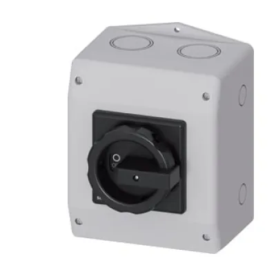 Siemens Hauptschalter 3LD2565-0TB51 | 3-polig 63A | IP65 | Wartungsschalter | 22kW 400V | verriegelbar | schwarz