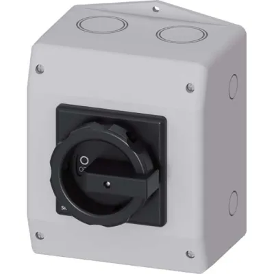 Siemens Hauptschalter 3LD2565-0TB51 | 3-polig 63A | IP65 | Wartungsschalter | 22kW 400V | verriegelbar | schwarz