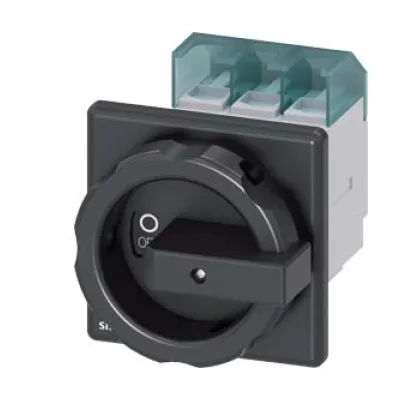 Siemens Hauptschalter 3LD2555-0TK51 | Lasttrennschalter 3-polig 63A | 22kW 400V | IP65 | Frontbefestigung | schwarz
