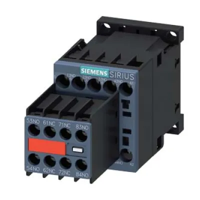 Siemens Hilfsschütz 3RH2262-1BB40 | 6 Schließer + 2 Öffner | DC 24V | S00 | Schraubanschluss | 3A | AUX Kontaktblock