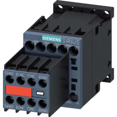 Siemens Hilfsschütz 3RH2262-1BB40 | 6 Schließer + 2 Öffner | DC 24V | S00 | Schraubanschluss | 3A | AUX Kontaktblock