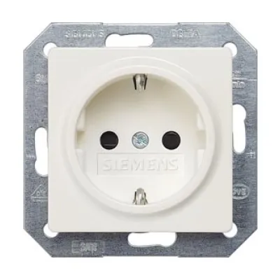 Siemens Schuko-Steckdose 5UB1518-0KK DELTA i-system | Unterputz | erhöhter Berührungsschutz | titanweiß RAL 9010