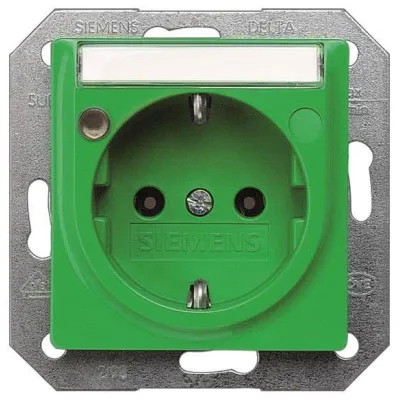 Siemens i-syst SCHUKO-Steckdose grün (SV) 5UB1562