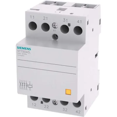 Siemens Installationsschütz 5TT5043-2 | 4 Öffner | 40A | 400V AC | 24V AC/DC | 3TE | IP20 | für Wohn- & Industriebau