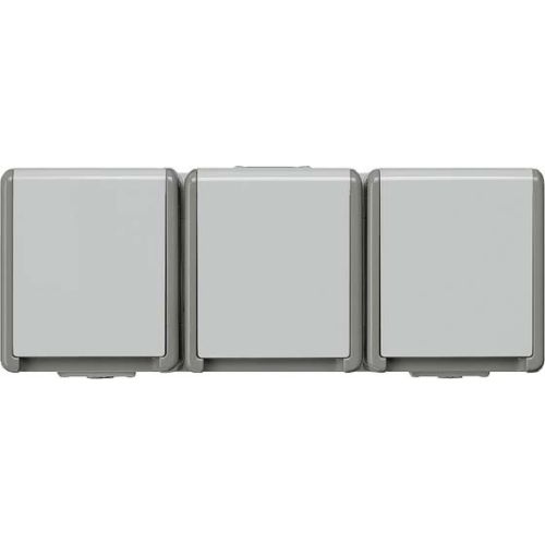 Bild: Siemens IP44 AP SCHUKO-Steckdose 3-fach, waagrecht 5UB4732