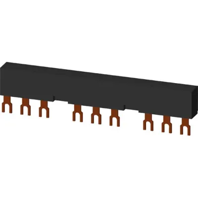 Siemens 3-Phasen-Sammelschiene 3RV1915-2BB | 3-polig | 63A | 55mm | Gabel-Anschluss | für 3 Leistungsschalter
