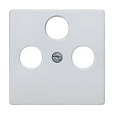 Siemens Abdeckplatte 5TG1252-2 | 3-fach TV/RF/SAT | DELTA i-system | 55x55mm | Alu metallic | Kunststoff | glänzend