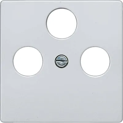 Siemens Abdeckplatte 5TG1252-2 | 3-fach TV/RF/SAT | DELTA i-system | 55x55mm | Alu metallic | Kunststoff | glänzend