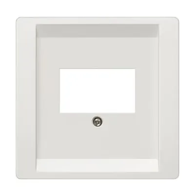 Siemens Abdeckplatte TAE 5TG1342 DELTA style | Zentralplatte | Unterputz | Kunststoff | glänzend | titanweiß | 68x68 mm
